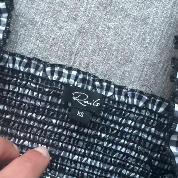 Rails Rumi Gingham Midi Dress in Black Mini Gingham - Picture 4 of 5